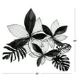 thumbnail image 3 of DecMode Black Metal Tropical Floral Wall Decor with Wire Accents, 3 of 6