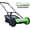 Green, variant on Elleree 14-Inch Push Reel Lawn Mower, 5-Blade Manual Lawn Mower with Grass Catcher for Courtyards Yard & Garden Grass Cutting