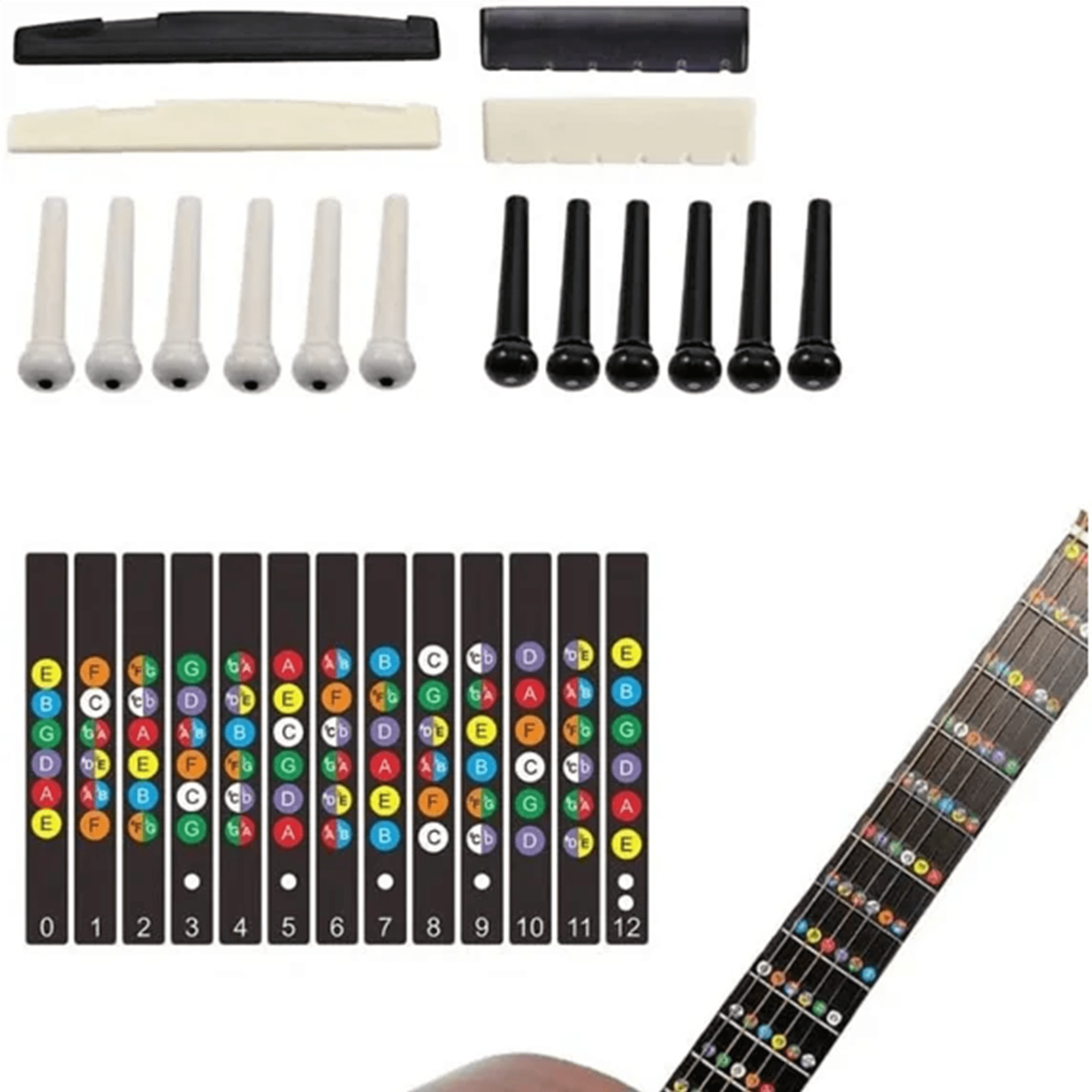 72-Piece Professional Guitar Repair Tool Kit with Case - All-in-One Maintenance Set for Acoustic Electric Guitar, Bass, Ukulele, Banjo