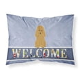 thumbnail image 1 of Carolines Treasures BB5650PILLOWCASE Poodle Tan Welcome Fabric Standard Pillowcase, 1 of 2
