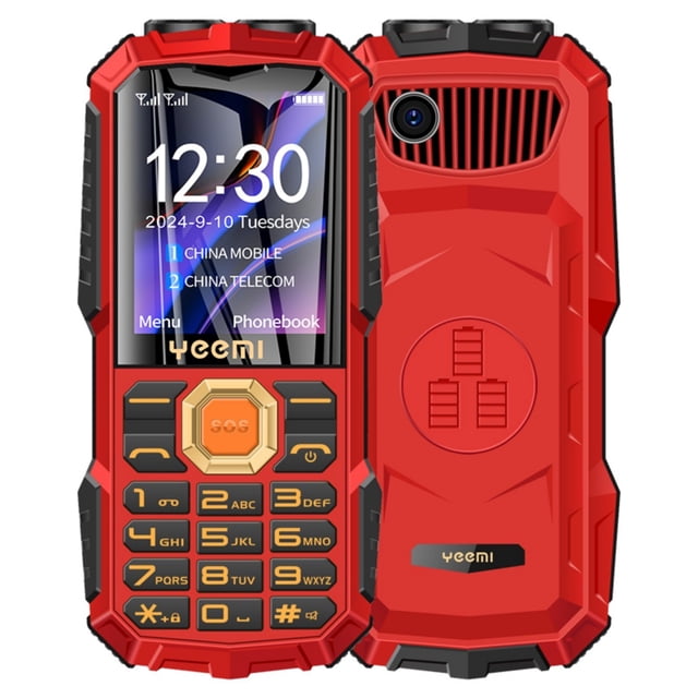 C 2G Network Senior Mobile Phone With Power Bank Function Long Battery Life Waterproof Shockproof Dustproof Simple Design Large Buttons 0.50 Lbs