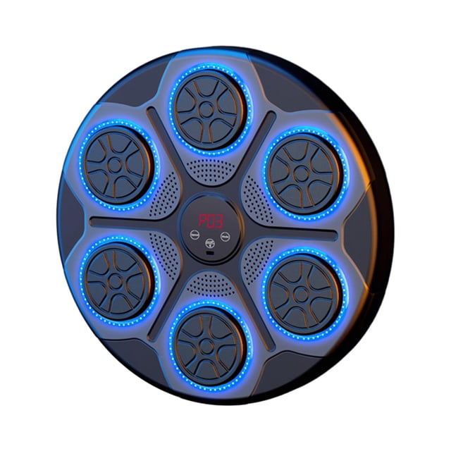 Almencla Music Boxing Machine Electronic Boxing Wall Target for Exercise Home Fitness Blue without Gloves