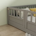 thumbnail image 6 of DreamBuck Full Size Floor Bed with High Fence, Door and Slats, Bed Full Size, Wood Montessori Bed for Girls, Boys, Montessori Floor Bed, Full Floor Bed with Slatss, Easy Assembly, 6 of 9