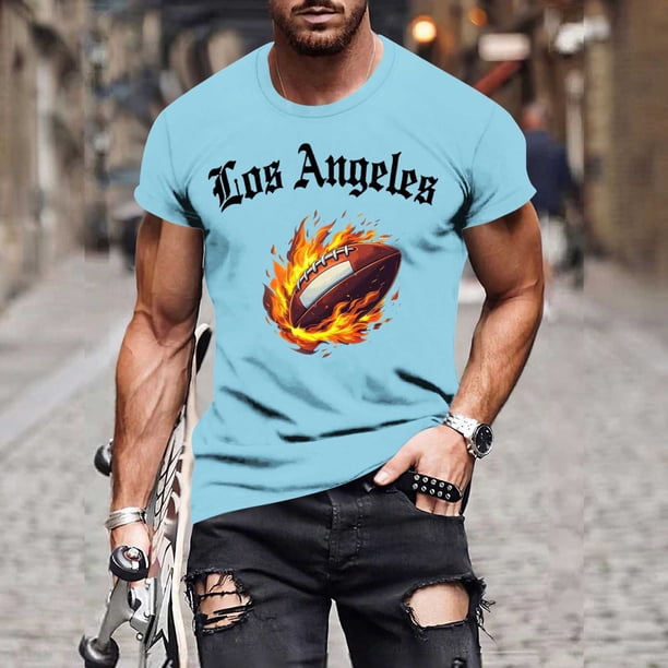 Tops para hombre, blusas y camisas de manga corta con cuello redondo para hombre, jersey informal con cuello redondo estampado para hombre, pantalones cortos deportivos para fitness, blusa de poliéste