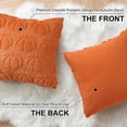 thumbnail image 5 of decorUhome Fall Throw Pillow Covers 18x18 Pack of 2, Soft Plush Faux Wool Couch Pillow Covers, Orange (Pillow Cover Only, No Inserts Included), 5 of 8