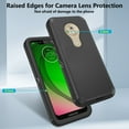 thumbnail image 4 of Compatible with Motorola Moto G7 Play/MotoG7 Optimo XT1952DL/Tmobile Revvlry Phone Case Hybrid Rugged Shockproof Hard Protective Drop Proof Full Body Heavy Duty Mobile Cell Cover for Women Men Black, 4 of 7
