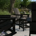 thumbnail image 3 of Merrick Lane 5 Piece Patio Furniture Set Includes Black All-Weather UV Treated Adirondack Rocking Chairs and Side Table, 3 of 12