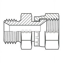 Adaptall Hose Adapter,1/2",BSPP,1/2",JIC 9021-0808