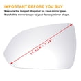 thumbnail image 3 of Reemplazo de vidrio del espejo retrovisor del lado del conductor izquierdo de Unique Bargains, 1 pieza, no calefaccionado, adecuado para Hyundai Accent 2018-2020, 3 of 6