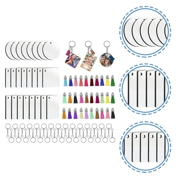 Soimiss Key Chains for Craft Polyester 30 Sets Assorted Color