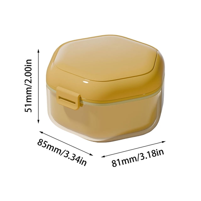 Orthodontic Braces Case Invisible Braces Retainer Storage Box Portable Box Denture Storage Cleaning Box