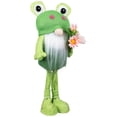 thumbnail image 3 of Standing Spring Gnome with Glittered Frog Hat - 14.5" - Green and White, 3 of 6