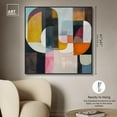 thumbnail image 5 of Colorful Pieces Canvas Colorful Wall Art by Art Remedy, Black Frame, 40" x 40", 5 of 7