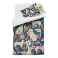 thumbnail image 2 of Golden Retriever and Floral Duvet Cover and Pillowcase Set for Single Bedding, Bedroom Accessories for Kids Teens, 2 of 5