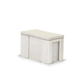 thumbnail image 3 of East West Furniture Xtenczar Banc Moderne Extensible, Fini Blanc, 3 of 8