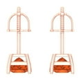 thumbnail image 4 of Clara Pucci 1Ct Red Princess Cut VVS1 Screw Back Stud 18k Solid hypoallergenic Gold Designer Earrings For April, 4 of 7