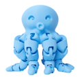 thumbnail image 4 of Octópodo impreso en 3D, juguete de animales, novedad, decoración de juguete, juguete de pulpo con impresión 3D creativa para festivales de cumpleaños, azul, 4 of 8