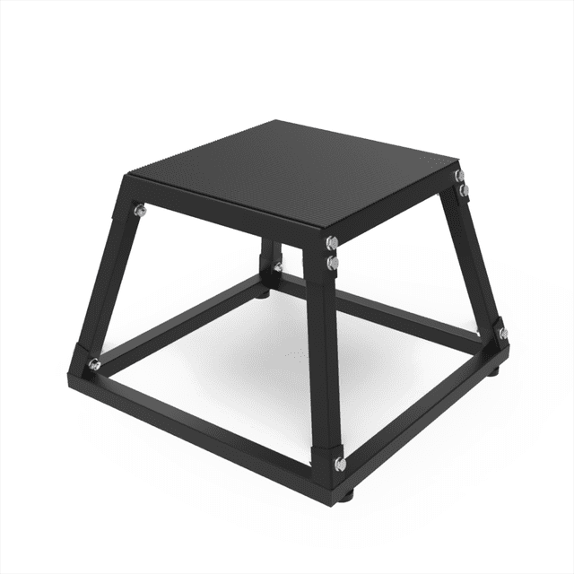 Plyometric Jumping Box, Steel Plyo Box for Exercise, Metal Exercise Step Up Box with Anti-Slip Surface for Home Gym Training