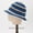 Blue, variant on Rainbow Striped Sun Hats For Women Summer Wide Brim Bucket Hat Outdoor Beach Panama Straw Cap Ladies Dome Sunshade Caps Gorros
