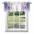 thumbnail image 2 of Country Lavender Butterfly Purple Gradient Valances for Windows,Kitchen Valance Rod Pocket Short Curtain, Vintage Oil Painting Art Valance Curtain Window Valances for Bedroom Living Room 54x18in, 2 of 9