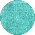 thumbnail image 1 of Ahgly Company Indoor Round Persian Turquoise Blue Traditional Area Rugs, 7' Round, 1 of 4