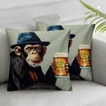 thumbnail image 3 of Animal Monkey Chimpanzee Drinking Pillowcase for Body Pillow Long Soft Throw Pillow Case Cover for Bed Couch, 3 of 7