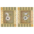 thumbnail image 1 of Popular White Daisies and Anemones on Stripes and Polka Dots; Two 11x14 Poster Prints. Green/Yellow/White, 1 of 1