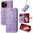 thumbnail image 1 of Funda Cartera FOXDOCK para iPhone 15 ProMax , Flip PU con Relieve de Gatos y Perros, Tarjetero y Soporte, 1 of 6