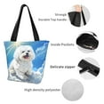 thumbnail image 6 of Hirioo Cute Cloud Bichon Frise for Women's Casual Shoulder Tote Bag Handbag For Women Work College Travel Business Shopping, 6 of 8