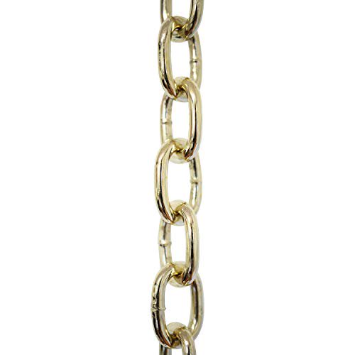 RCH Hardware CH-S60-02-PB-3 Steel Chandelier Chain, Polished Brass (3 Feet)
