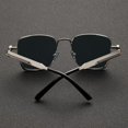 thumbnail image 4 of Gafas de marco de Metal cuadrado Steampunk con patillas de primavera para hombres y mujeres, fiesta, vacaciones, viajes, conducción, pesca, Retro, fresco, 1pc, 4 of 5