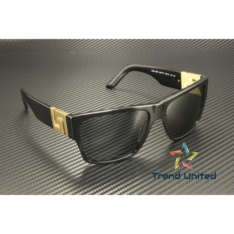 Versace, Square Sunglasses, VE 4296 GB1/87, Unisex Black 59mm