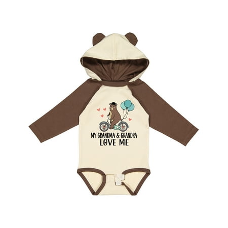 

Inktastic Grandma Grandpa Love Me Gift Baby Boy Long Sleeve Bodysuit