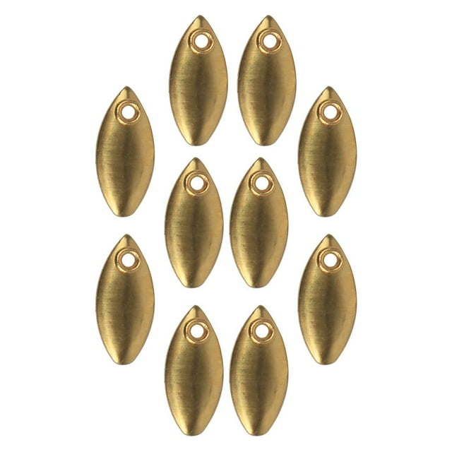 koolsoo Metal Spoon Fishing Lures Hard Sequins Baits Golden 10pcs