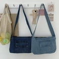 thumbnail image 2 of All-matching Crossbody Bag for Women Simple Hobo Tote Bag Ins Denim Shoulder Bag, 2 of 16