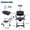 Black White, variant on Yedigre Shower Chair with Wheels, Multifunctional Bedside Commode Chair, Angle Adjustable Shower Commode Wheelchair, Shampoo Chair with Headrest and Bucket for Elderly, Disabled, Adults