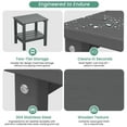 thumbnail image 5 of KINGYES 2-Tier Outdoor Side Table Set of 2, HDPE All Weather Adirondack Small Patio Tables, For Garden Balcony Pool Indoor, Gray, 5 of 11