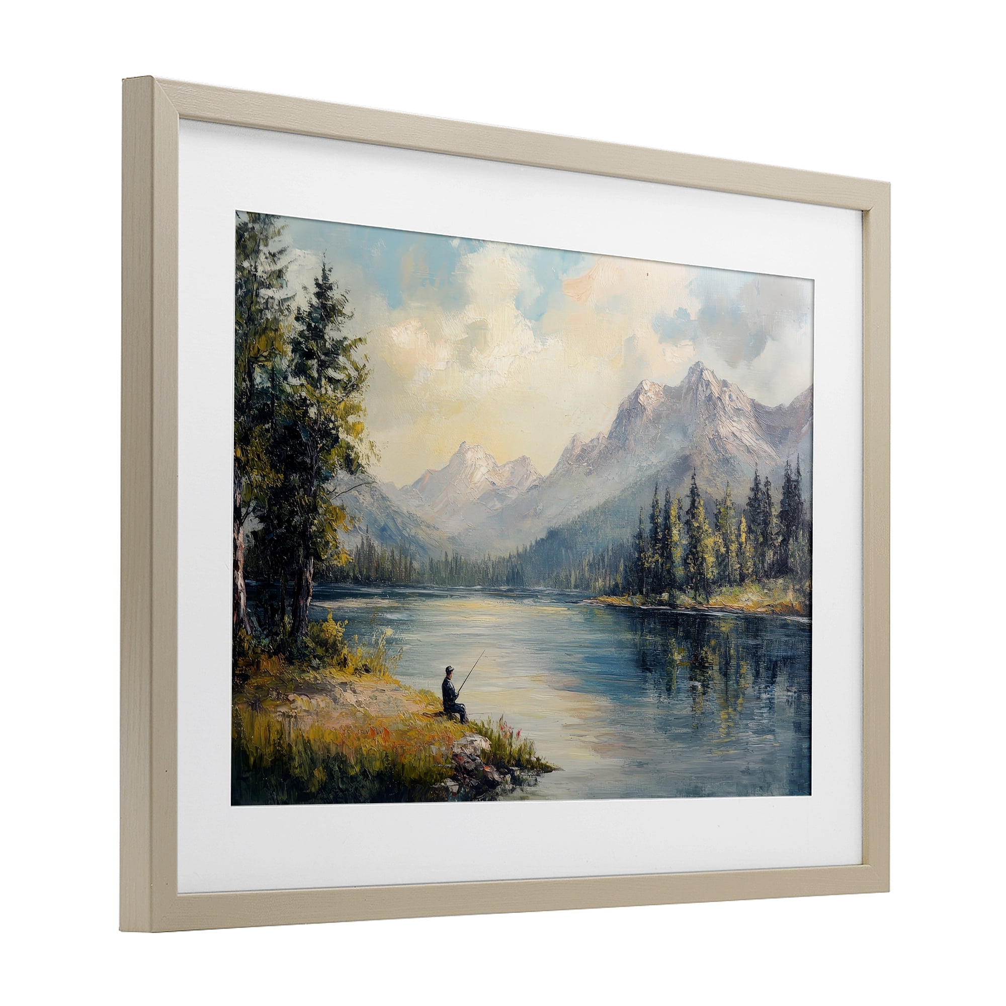 Stupell Industries Secret Fishing Spot Birch Framed Print Under Glass, design by Petal Prints Design
