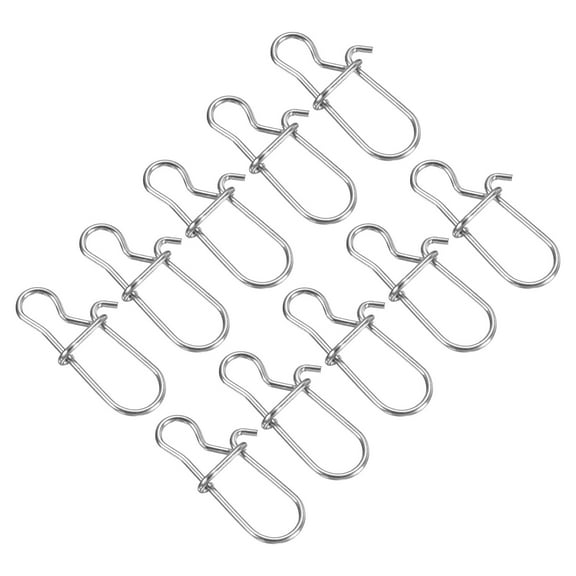 Uxcell Fishing Snaps, 81.5LBS Swivel Tackle Kit Fishing Clips, Silver 100 Pack