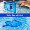 thumbnail image 2 of Kit de limpieza de piscina de skimmer de hojas de malla, skimmer de hojas de piscina de red plana para estanque de piscina con teles ajustables, 2 of 5