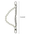 thumbnail image 2 of Unique Bargains 1 Pc Portable Double Layer Pearls Handbag Straps for Dating Silver Tone Metal Plastic, 2 of 5
