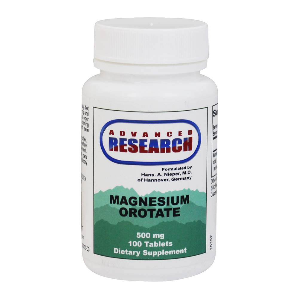 Advanced Research Magnesium Orotate 500 mg. 100 Tablets Walmart