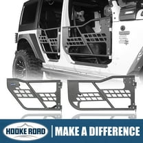 Hooke Road Fits 2007-2018 Jeep Wrangler JK Front Rear Tubular 4 Half Door Combo