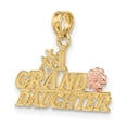 thumbnail image 5 of FJC Finejewelers 10 kt Two Tone Gold Two-Tone #1 GRANDDAUGHTER with Flowers Charm 14 x 21 mm, 5 of 7