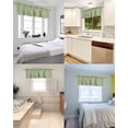 thumbnail image 4 of Vintage Sage Green Kitchen Curtain Valances for Windows Farmhouse Short Curtains, Farmhouse Retro Beige Solid Color Rod Pocket Valance Curtain for Bedroom Cafe Living Room 56"x16", 4 of 8