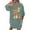 Green, variant on Women T Shirt Letter Floral Grpahic Oversize Loose Casual Short Sleeve Summer Workout Clothes Dark Gray L