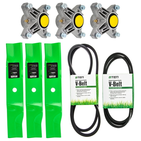 8TEN Blade Spindle Belt Kit for MTD Cub Cadet 48 inch Enforcer 48 MK1005655