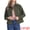 Army Green, variant on DARING DIVA Women's Corduroy Long Sleeve Button Down Shacket Jacket XS Brown