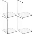 thumbnail image 1 of SHAR Acrylic Bookends Clear Bookends for Shelves Decorative Bookends for Shelves Non-Slip Bookends Heavy Duty Bookends for Shelves Book Stoppers (2 Pairs/4Pcs, Large), 1 of 1