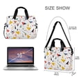 thumbnail image 3 of FORMRS 16" Laptop Bag Carrying Sleeve Case with Handle Travel Shoulder Briefcase, White Triangles, 3 of 8